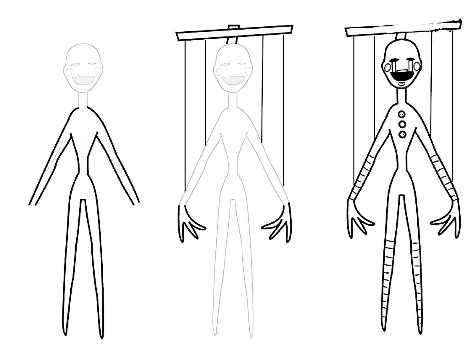 Марионетка рисунки фнаф