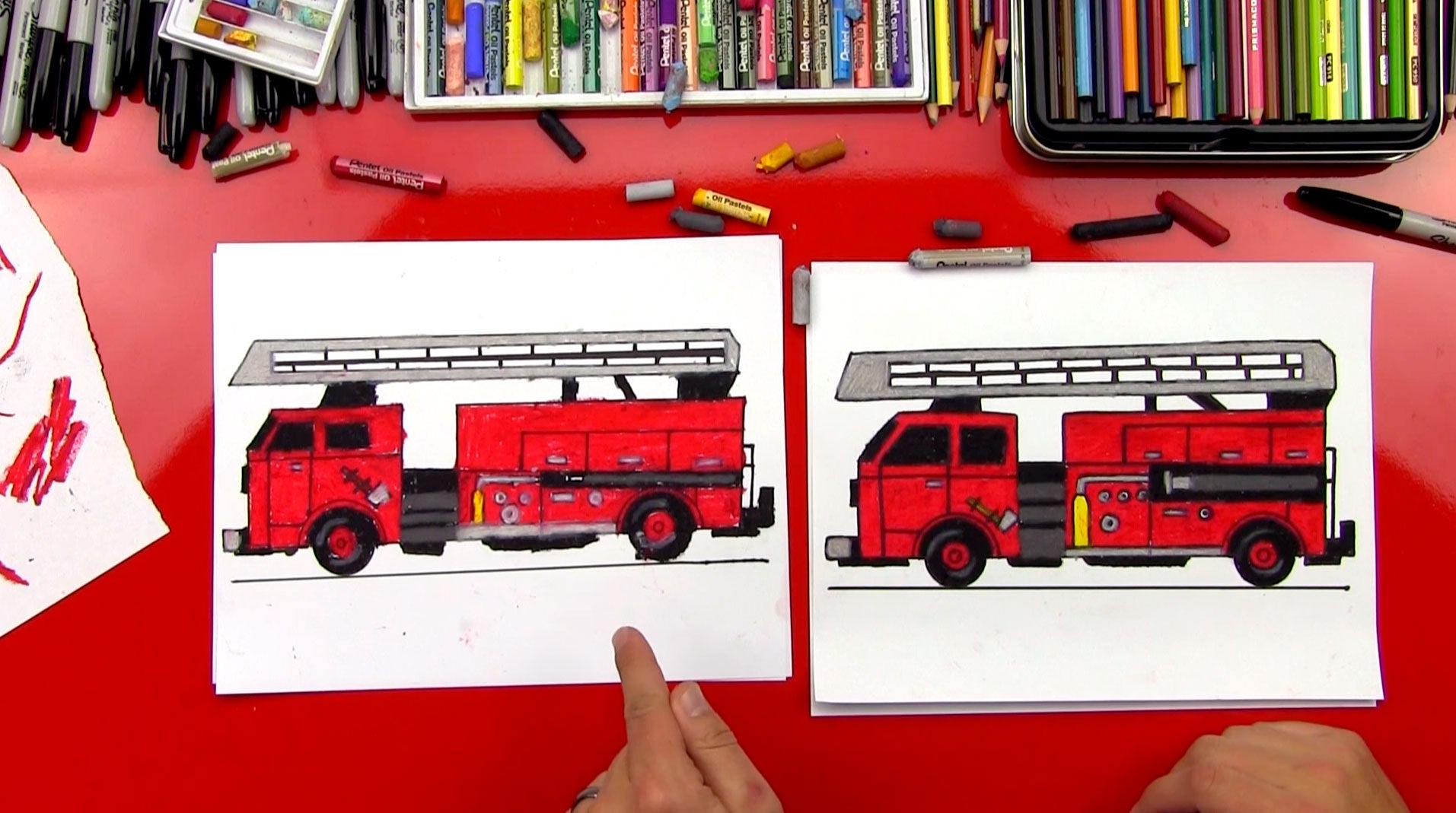 Пожарная машина поэтапно. Рисование для детей пожарная машина. Поэтапное рисование пожарной машины. Рисование пожарная машина в старшей группе. Рисуем пожарную машину с детьми.