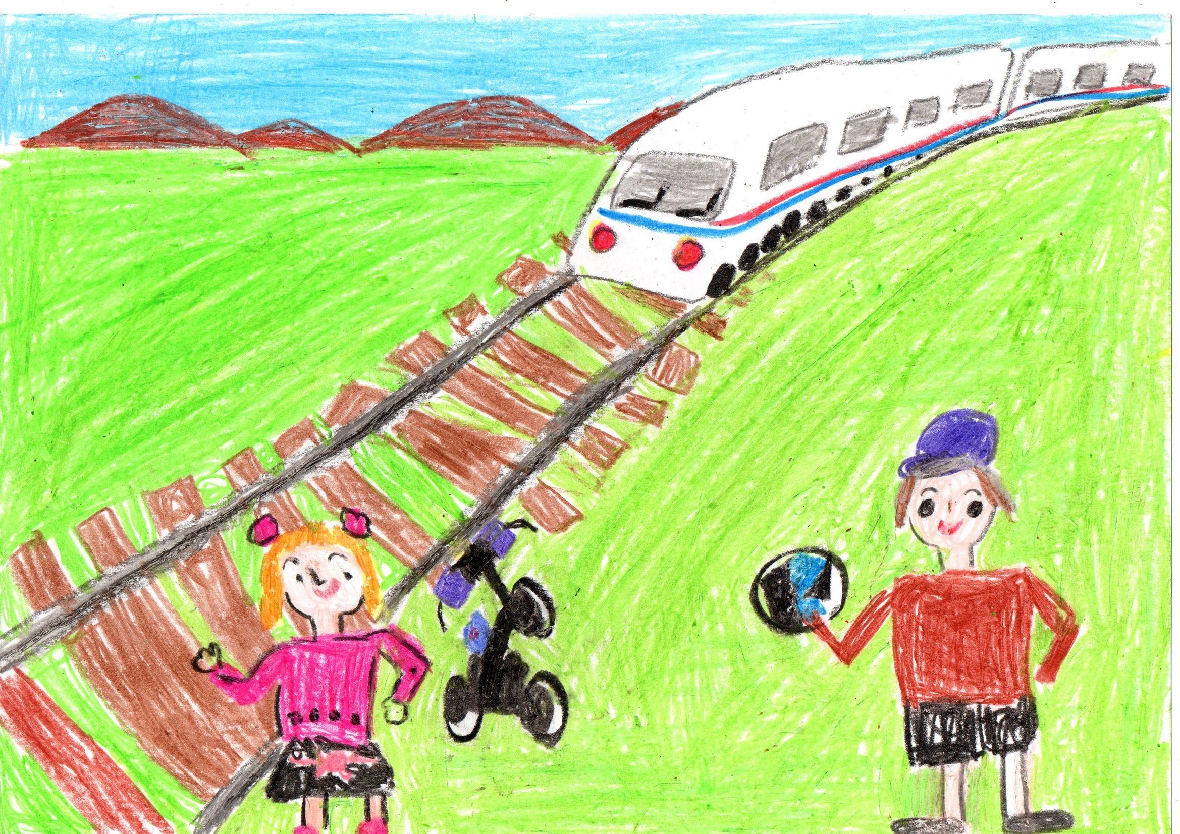 Детям про железную дорогу. Рисование железная дорога. Конкурс рисунков на тему железная дорога. Рисование на тему железная дорога. Детская железная дорога рисунок.