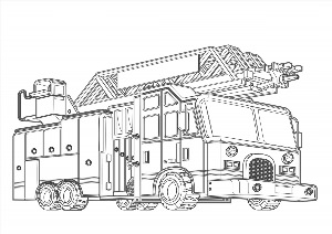 Нарисованная пожарная машина