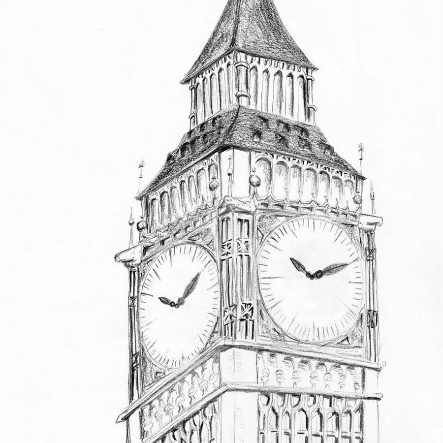 Big ben рисунок