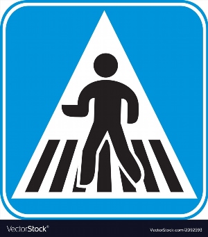 Нарисовать знак пешеходный переход
