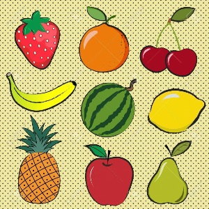 Рисунки для срисовки фрукты и ягоды
