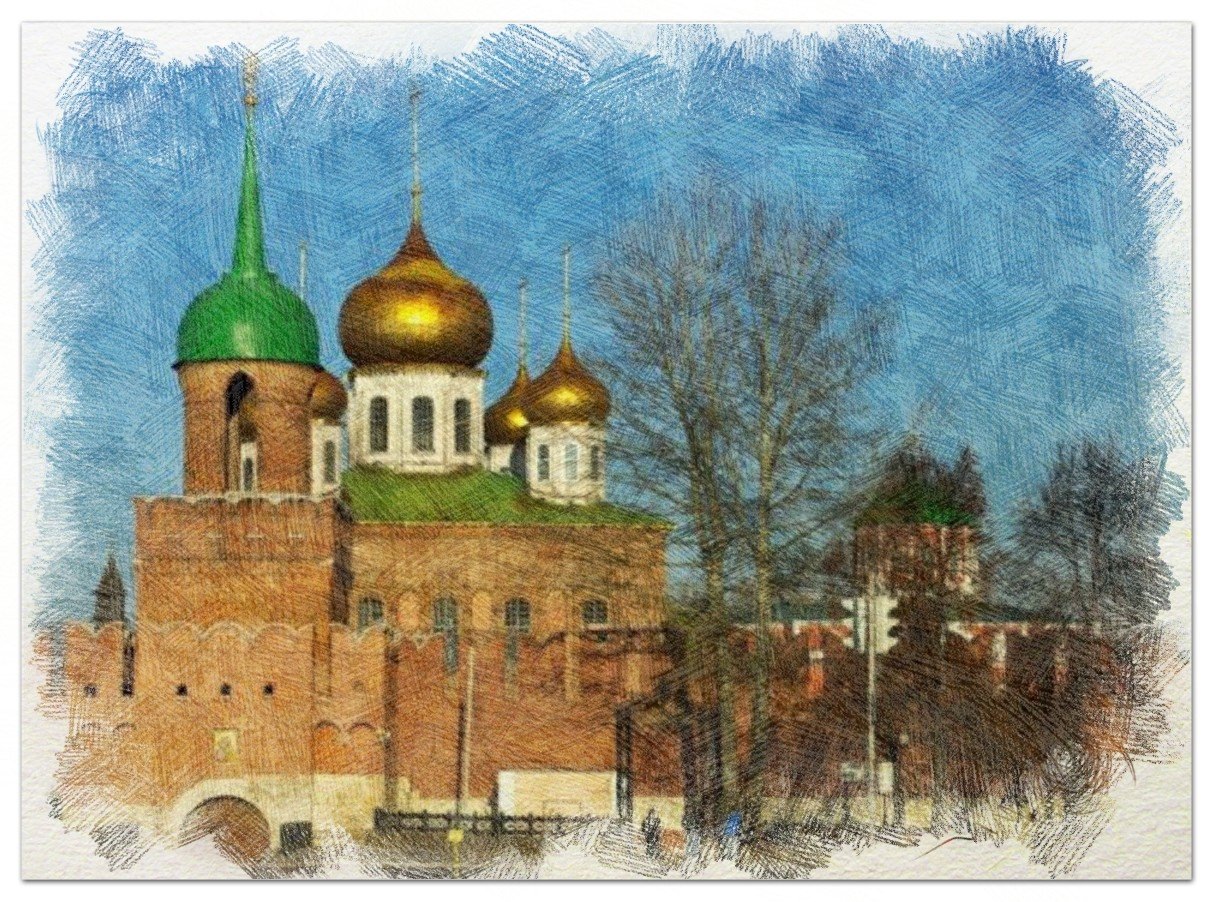 Рисунок кремль тульский кремль