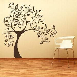 Узоры дерево на стене