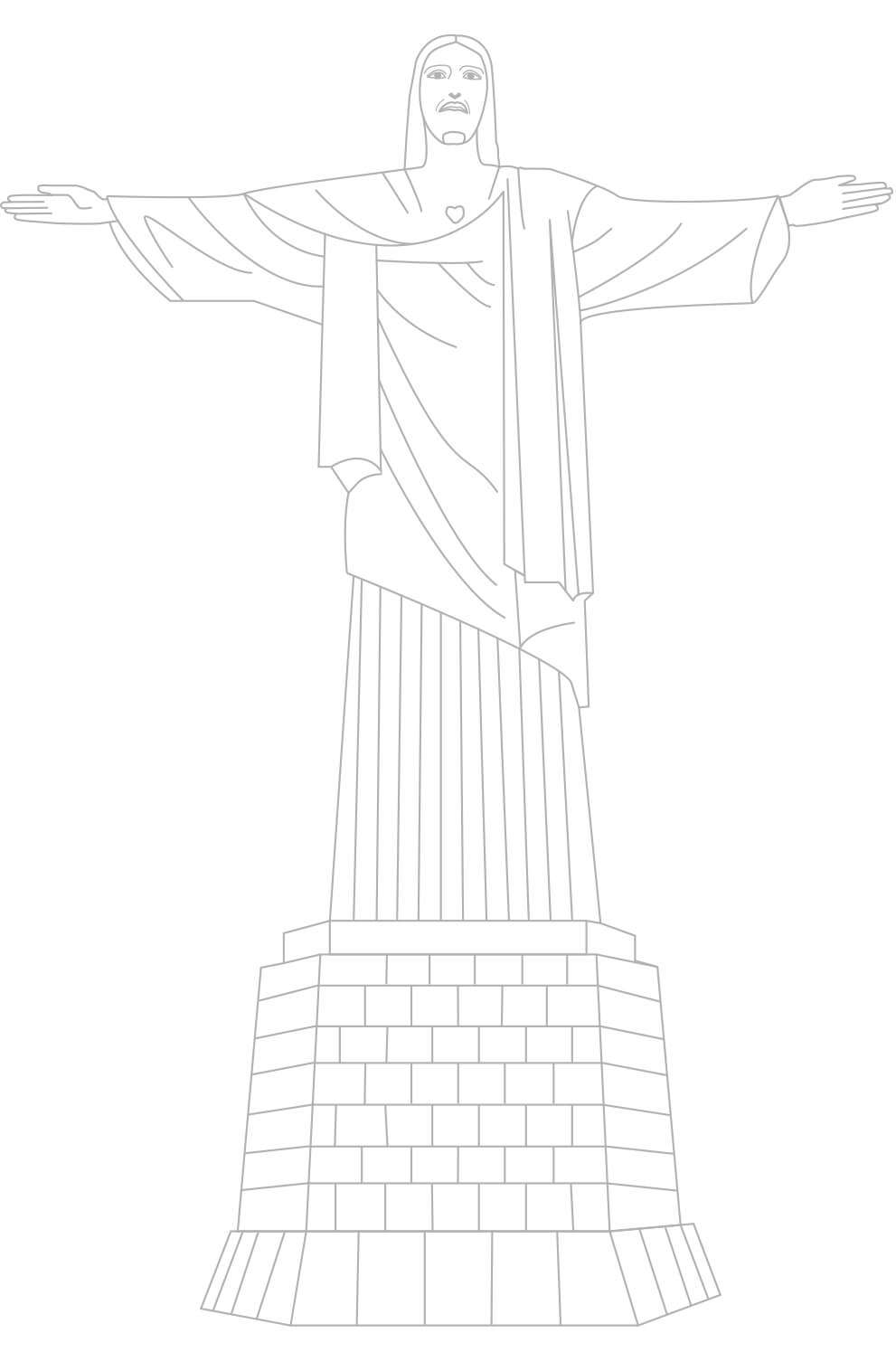 Нарисовать памятник россии. Статуя Христа-Искупителя Бразилия для срисовки. Статуя Христа-Искупителя раскраска. Статуя Христа-Искупителя Бразилия раскраска. Статуя карандашом.