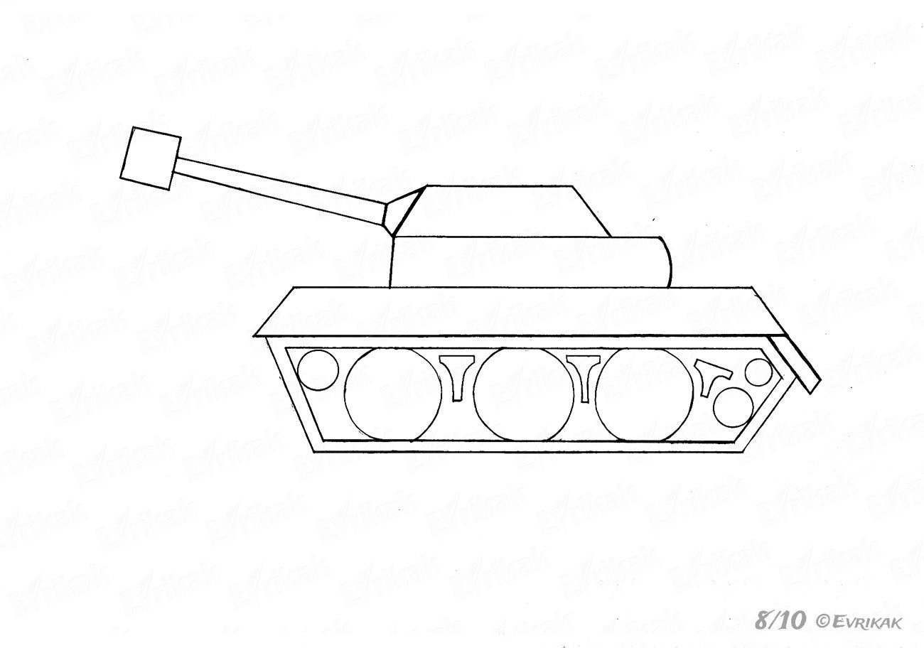 Легкая картинка танка. Танк спереди контур. Танк для рисования. Рисунок танка карандашом. Рисунки танков карандашом для детей.