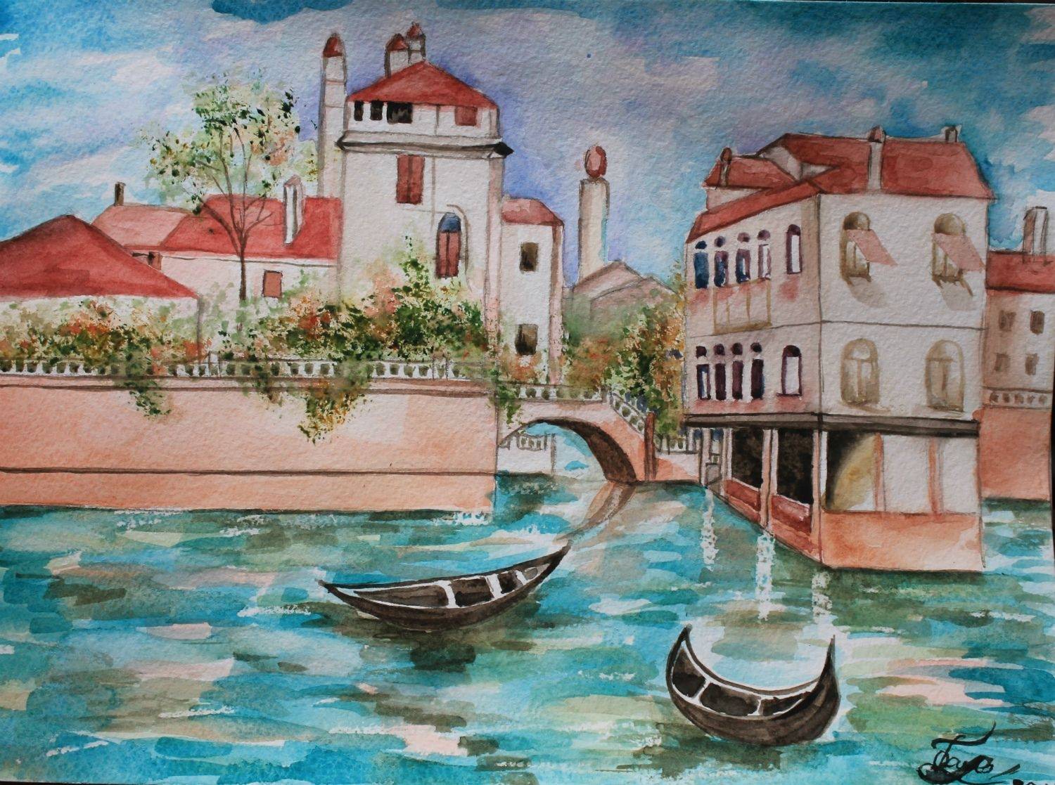 как нарисовать венецию