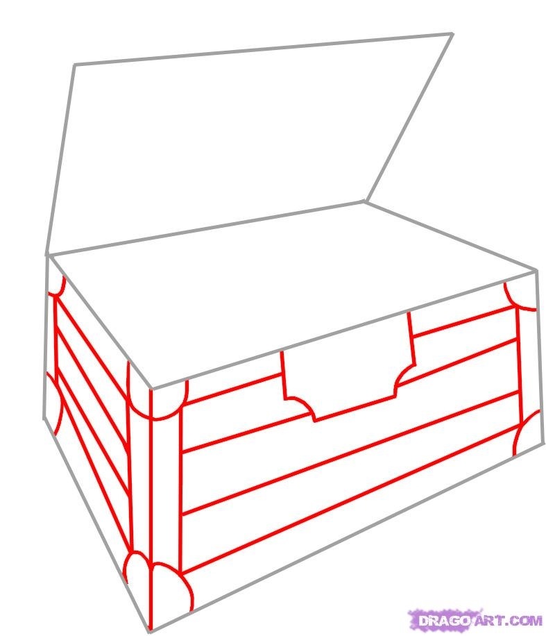 Сундук нарисовать легко