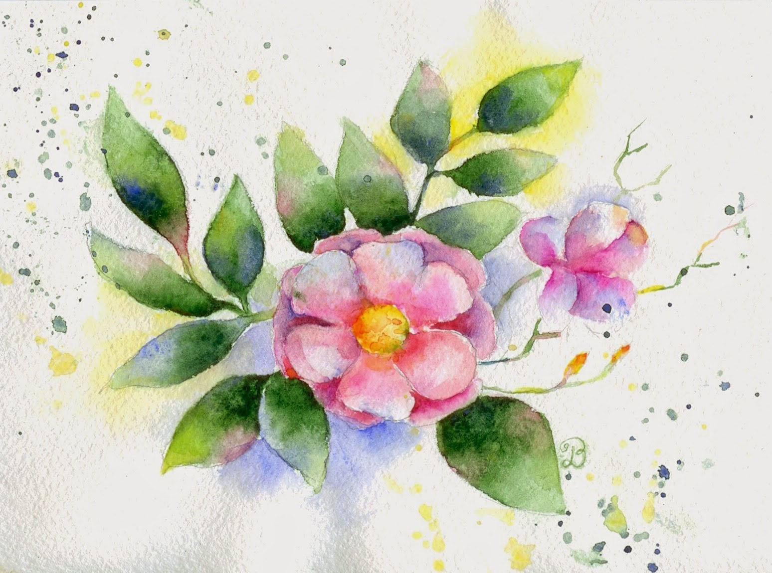 Акварельная 7. Цветы акварелью для начинающих. Акварельные рисунки. Рисование цветов акварелью. Рисунки цветов акварелью для начинающих.