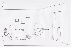 Рисунок комнаты карандашом для детей
