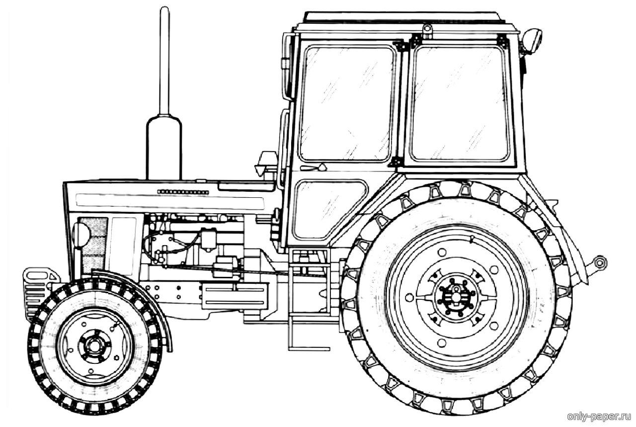 Трактор мтз рисовать