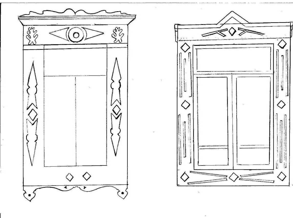 Ставни русской избы рисунок