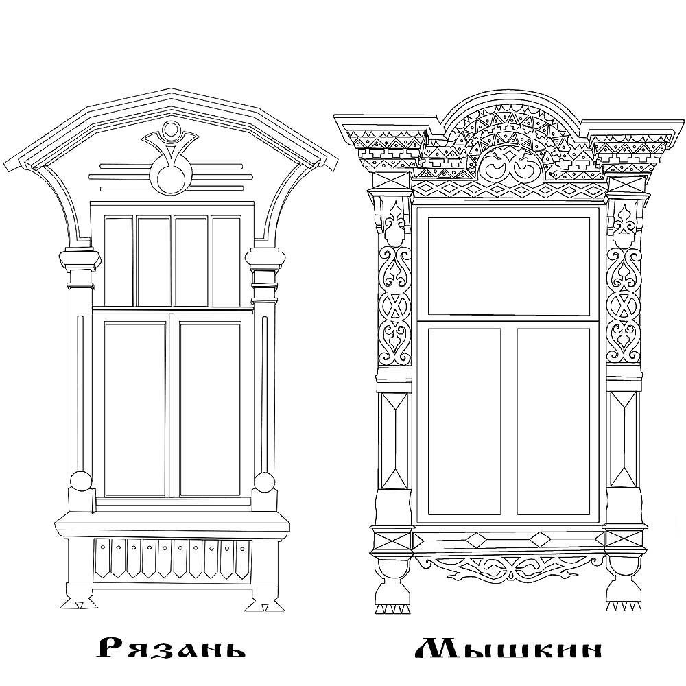 Рисунки окон с узорами легкие