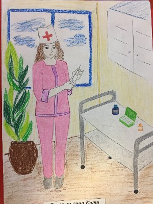 Рисунок на тему моя мама врач