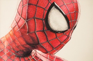 Человек паук рисунок цветной