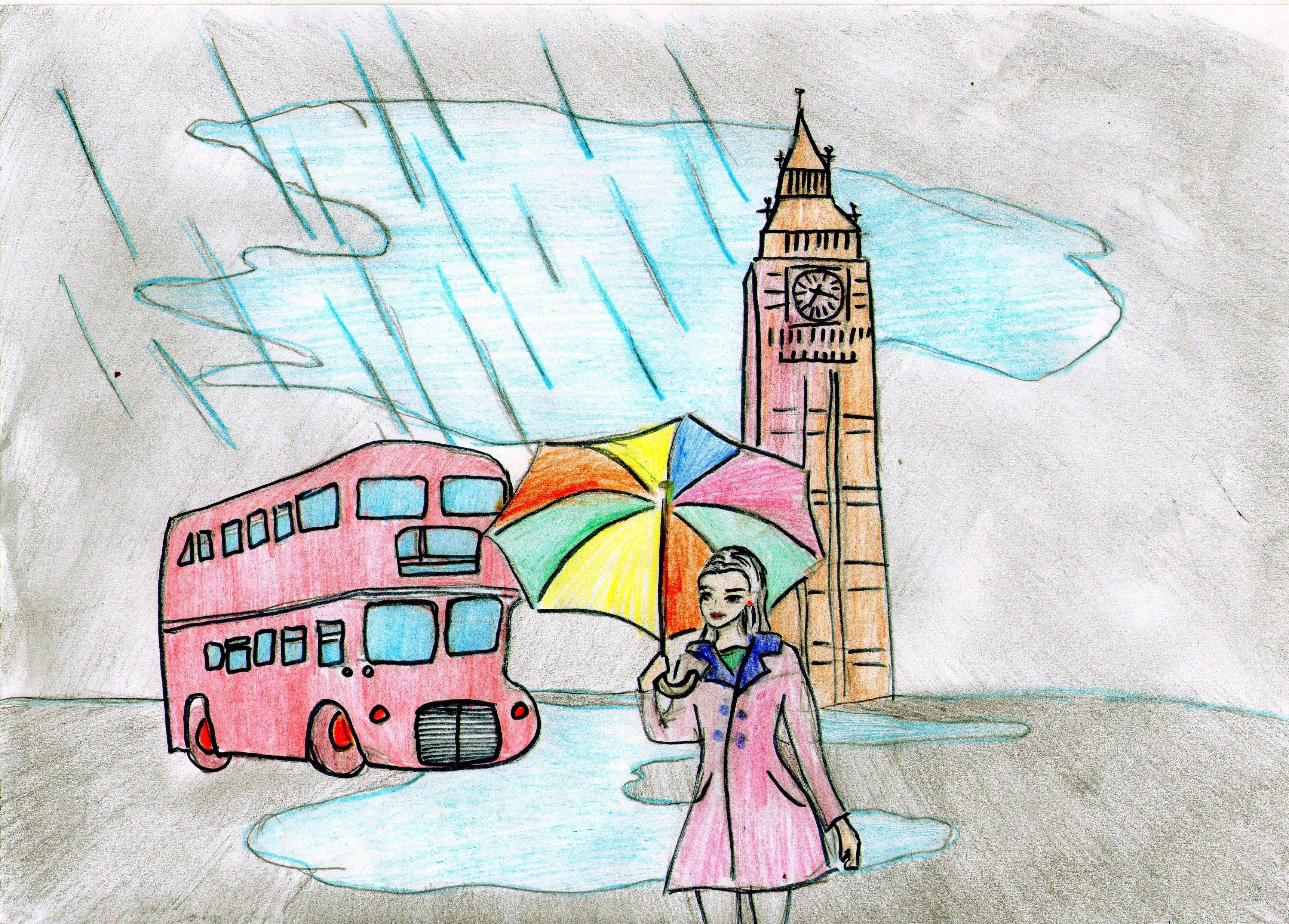 Город сквозь города и страны. Лондон глазами детей. Англия глазами детей. Детские рисунки путешествие. Иллюстрации на тему путешествия.