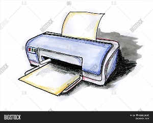 Принтер нарисованный