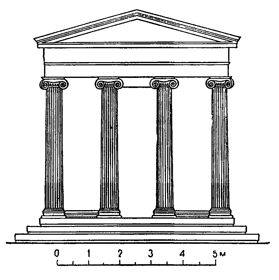 Древнегреческий храм рисунок 5 класс