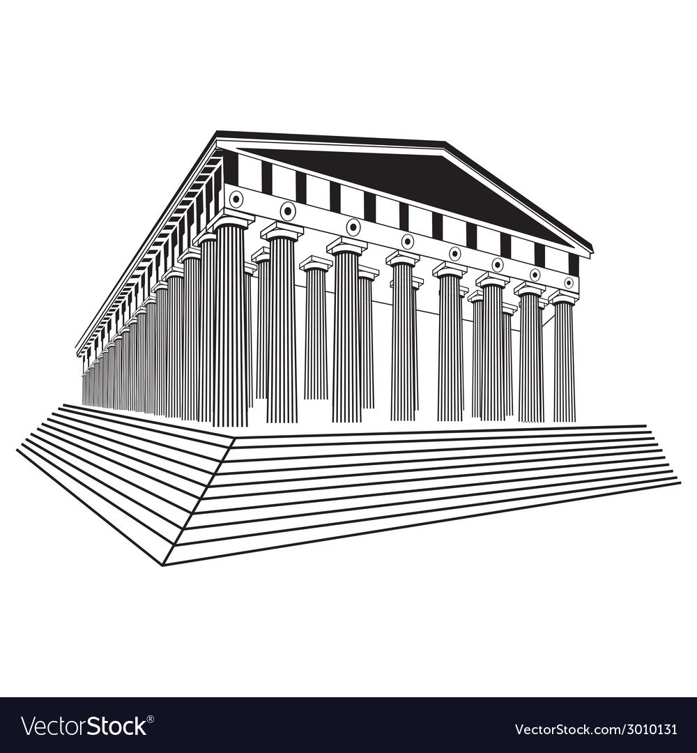 Храм древней греции рисунок