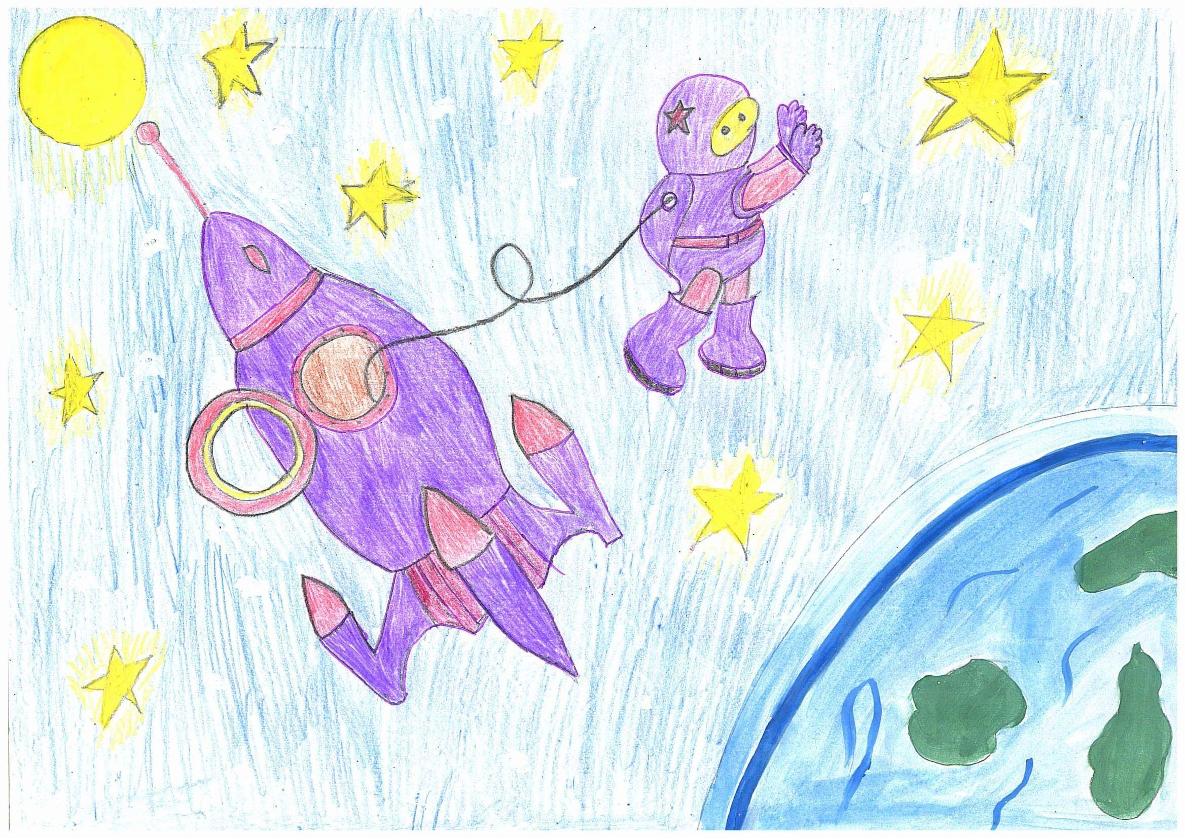 День космонавтики для детей 1 класса. Рисунок на тему космос. Детские рисунки на тему космос. Космос картинки для срисовки. Рисование для детей космос.