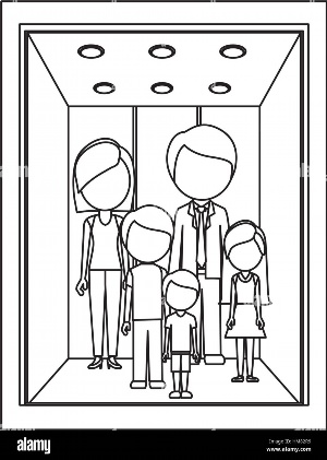 Лифт раскраска для детей