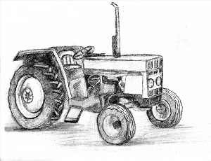 Рисунки трактора для срисовки