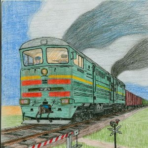 Рисунок на тему поезд