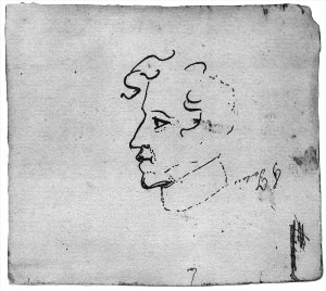 Пушкин портрет профиль