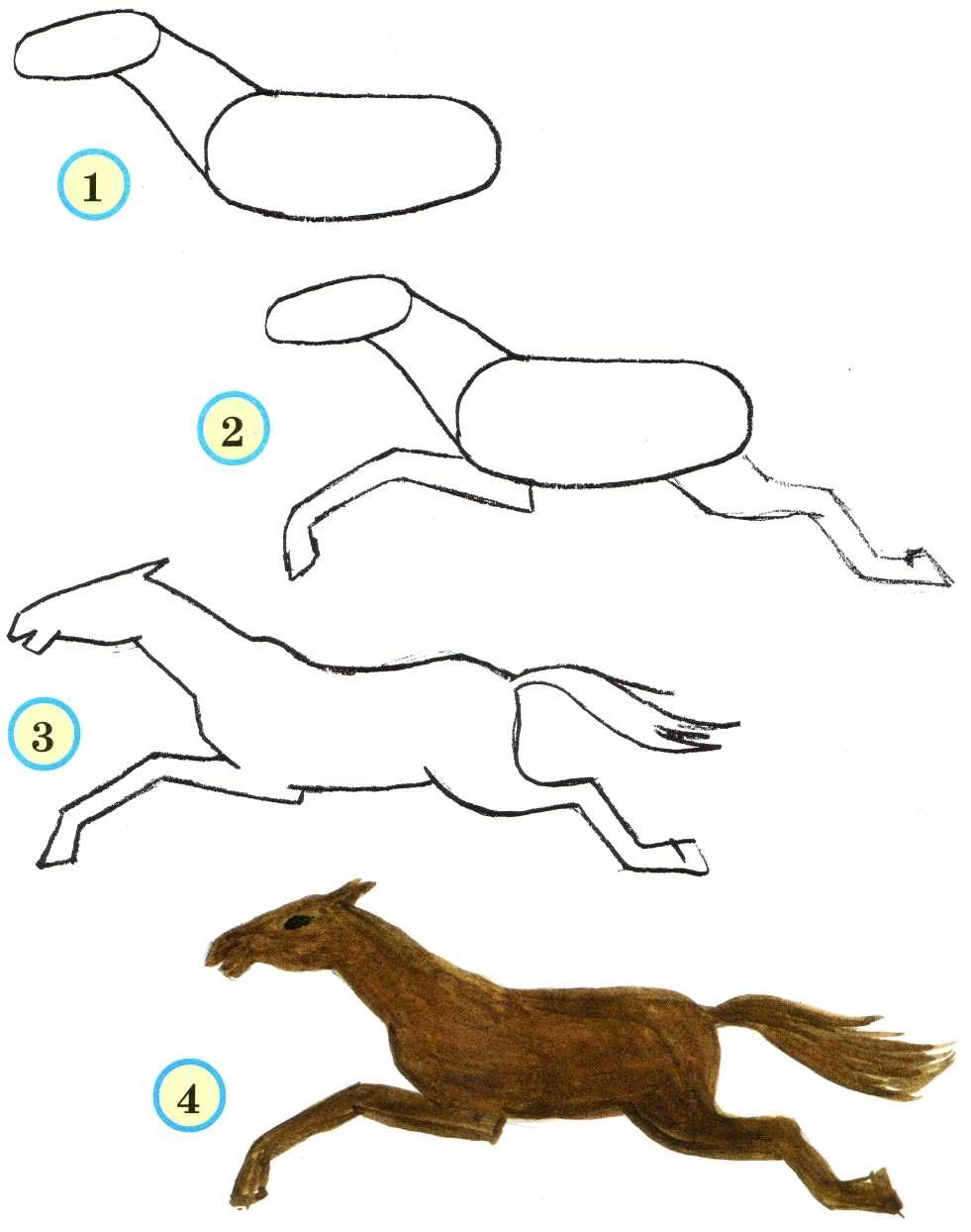 Рисунок лошади 5 класс