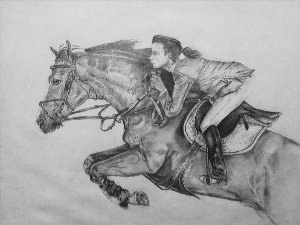 Мальчик на коне рисунок