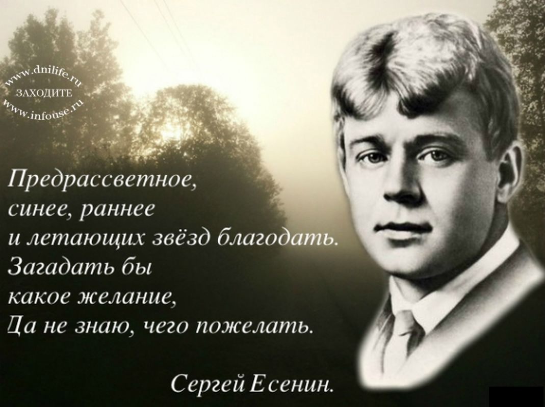 С есенин автор стихотворения. Хи Есенина.