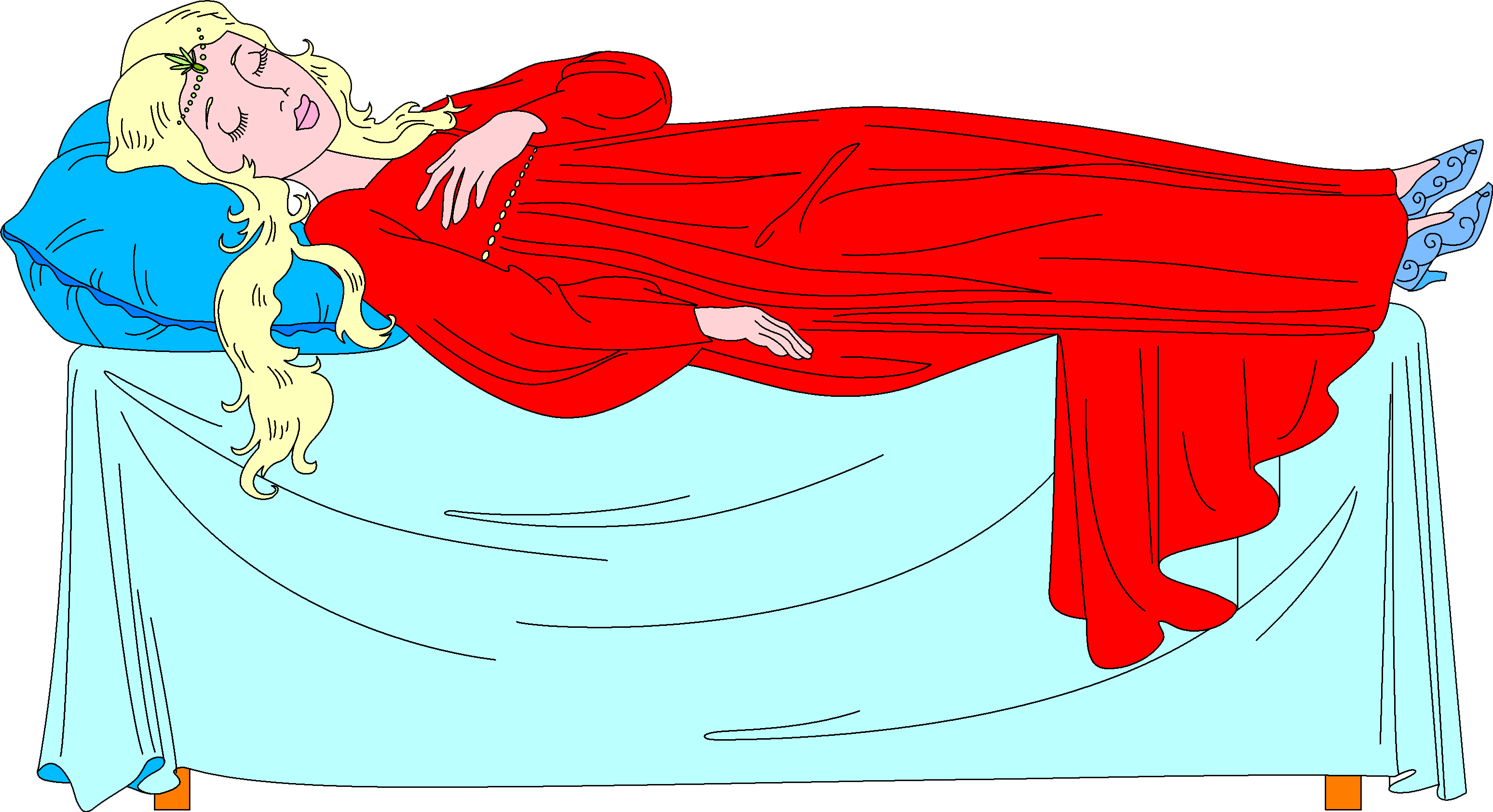 Спящие герои сказок. Иллюстрация к спящей царевне Жуковского 5 класс.