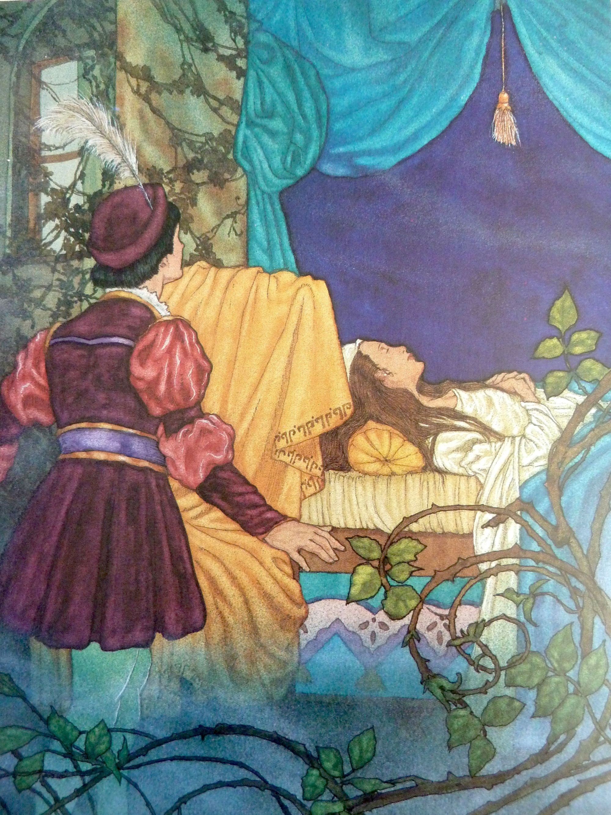 Рассказы про спящие. Иллюстрации к спящей царевне Жуковского.