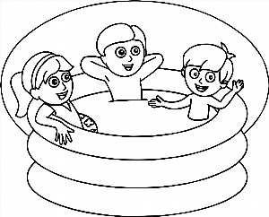 Раскраска бассейн для детей