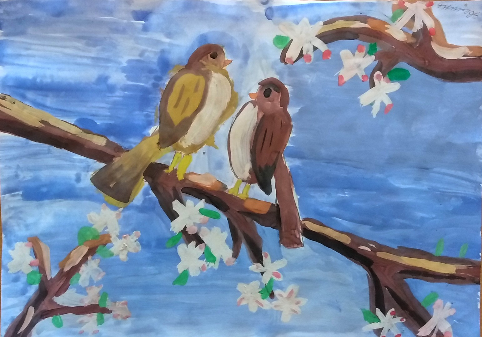 Рисунок на весеннюю тематику. Рисунок на весеннюю тему. Рисование весенних птиц.