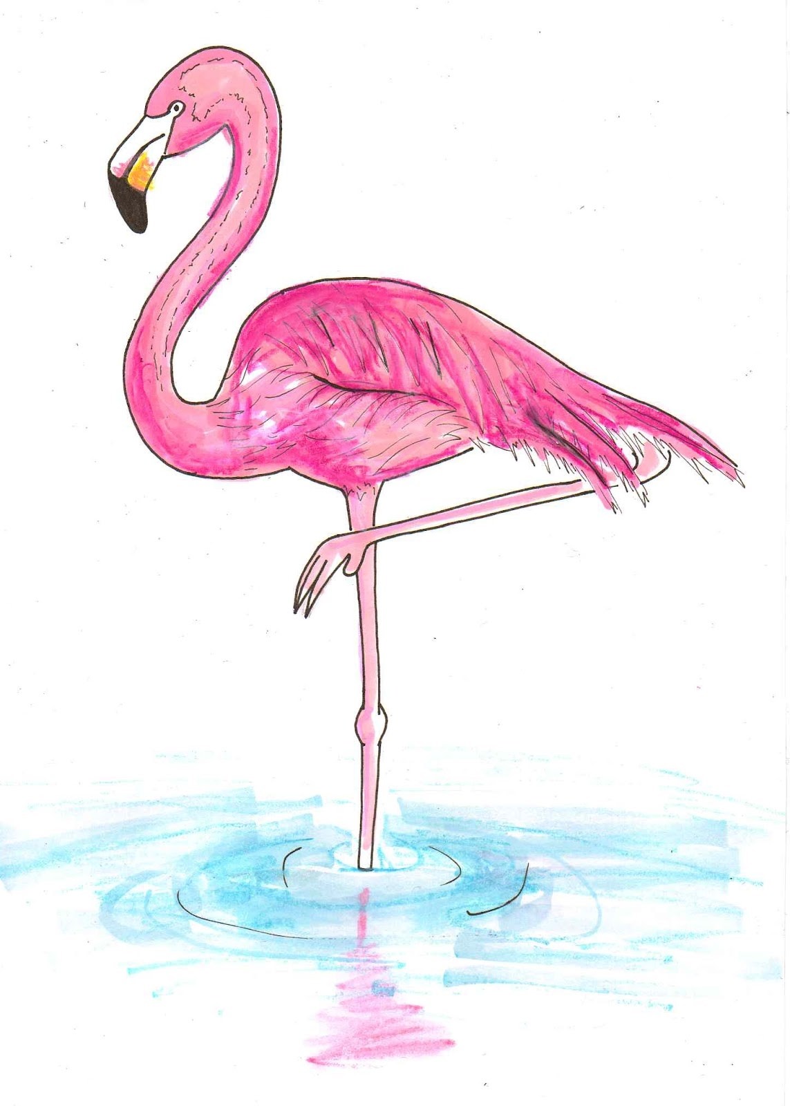 Розовые рисунки для срисовки. Фламинго для срисовки. Фламинго мультяшный. Фламинго рисунок. Фламинго рисунок карандашом.