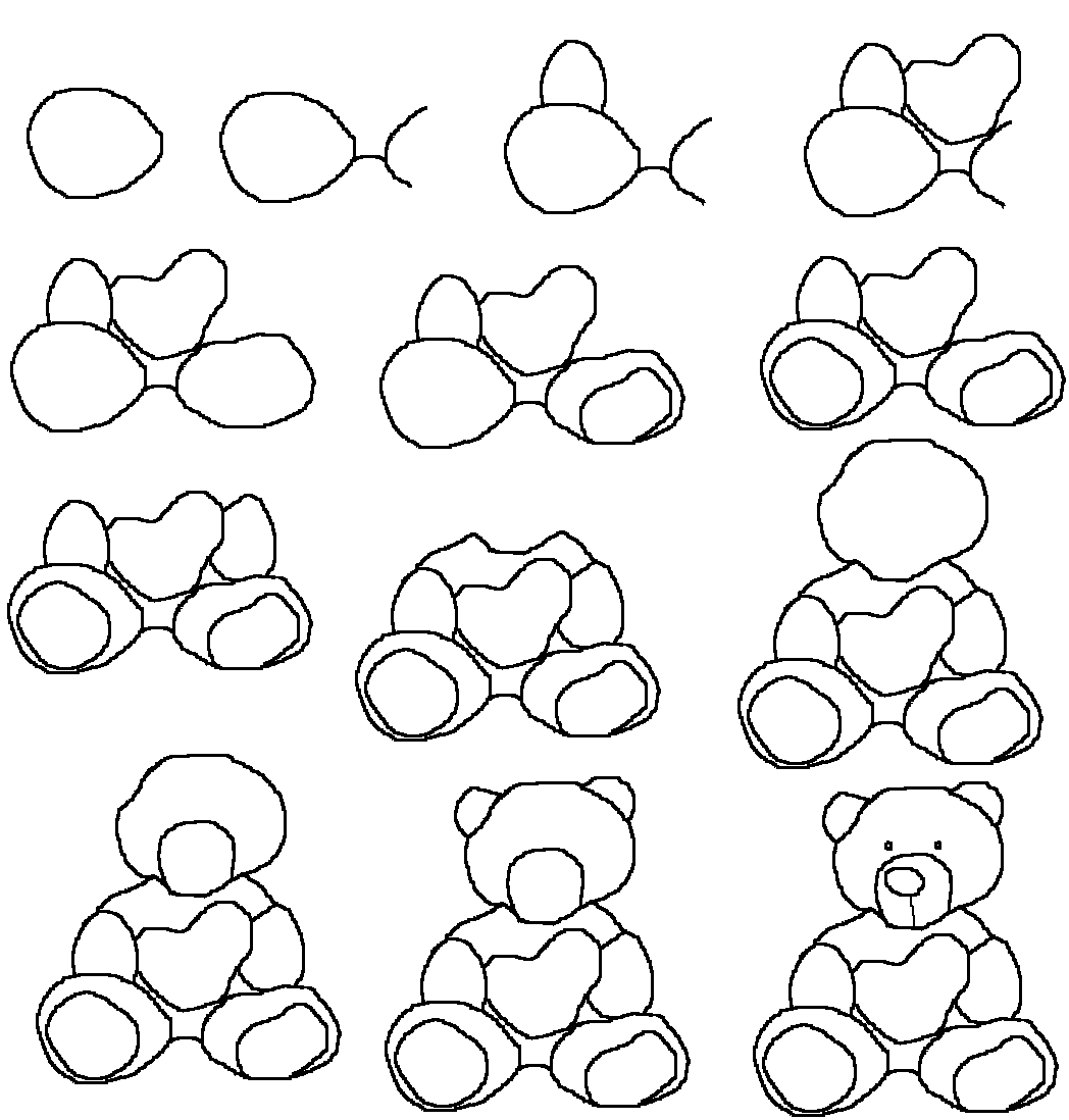 Выбрать рисовать. Медвежонок поэтапное рисование для детей. Легкие рисунки мишки. Этапы рисования мишку для дошкольников. Рисунки для срисовки лёгкие мишки.