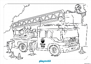 Пожарная машинка раскраска