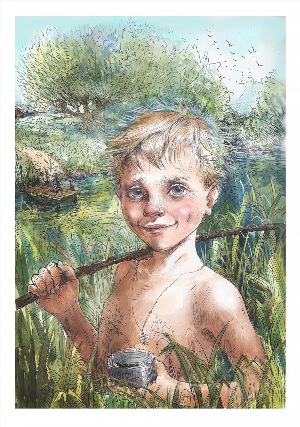 Иллюстрация к рассказу Петька на даче