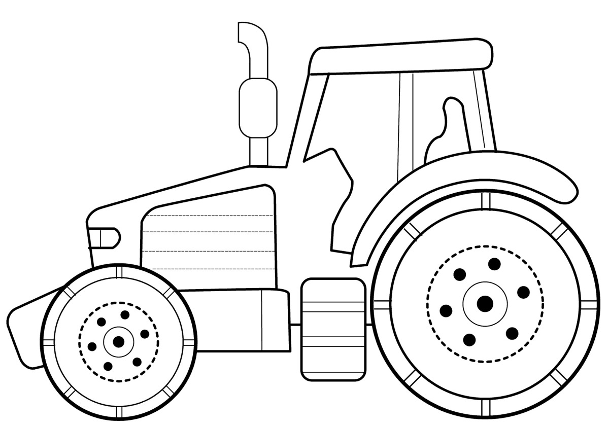Трактор рисунок раскраска