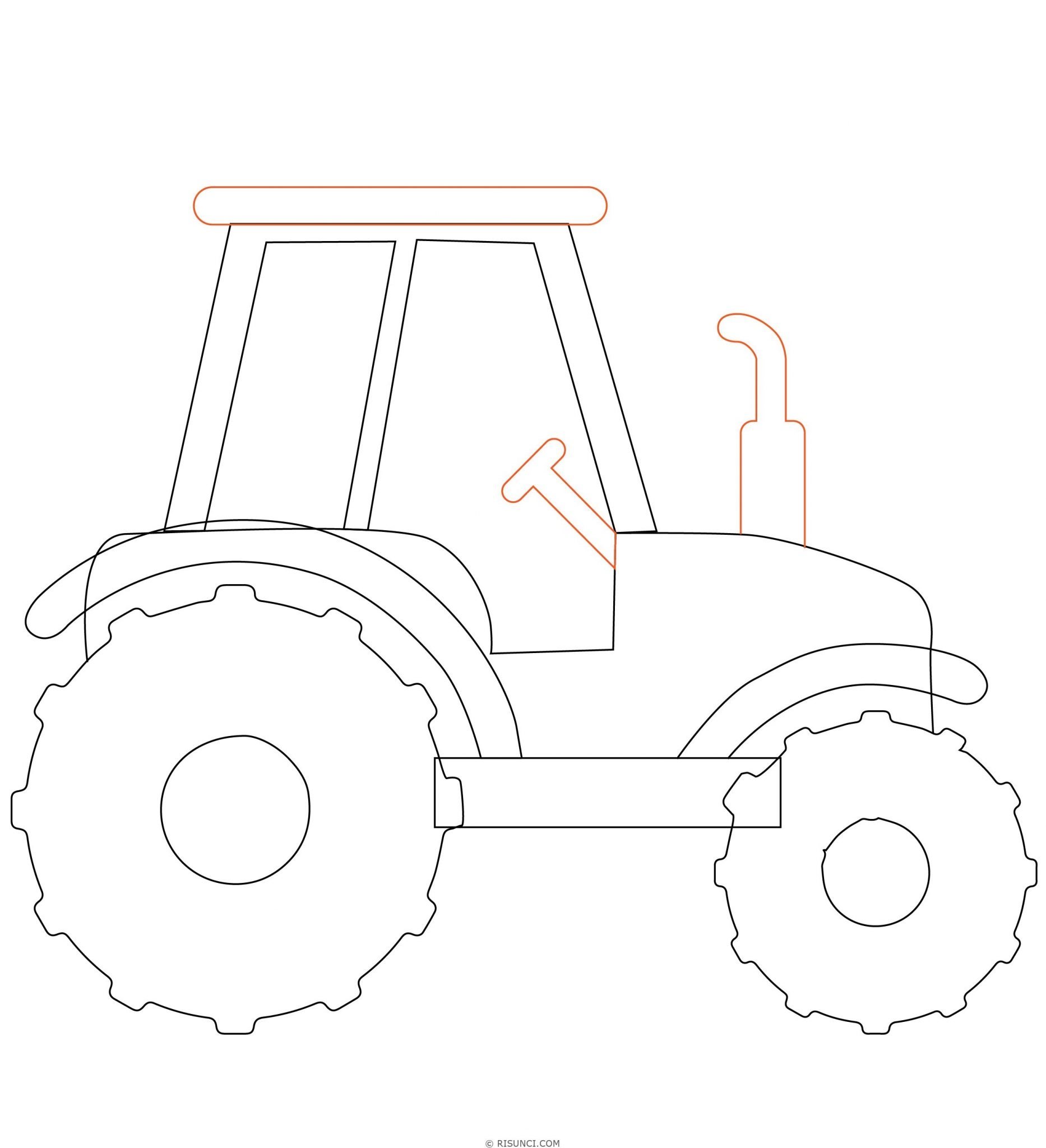 Рисунки тракторов для срисовки