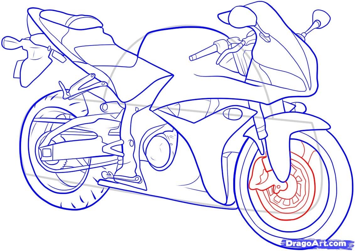 Рисунки мотоциклов для срисовки