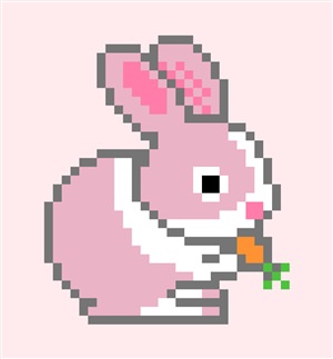 Рисунки по клеточкам кролик