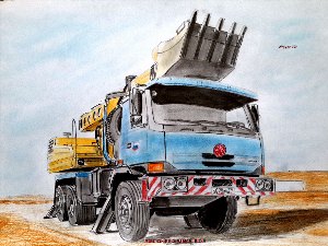 Нарисованный грузовик