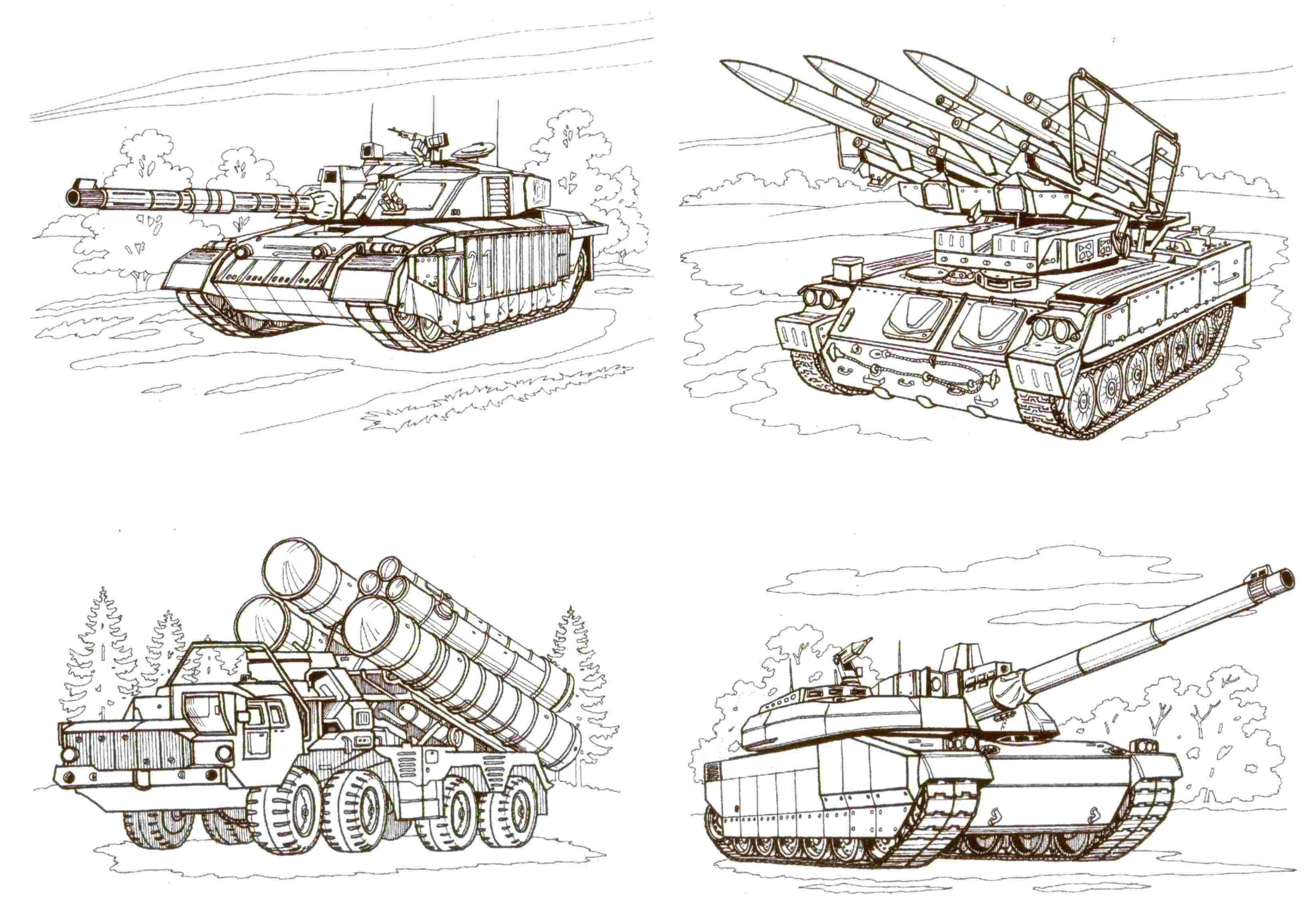 Рисунок военной техники легкий