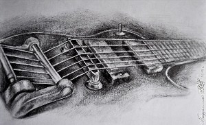 Гриф гитары рисунок