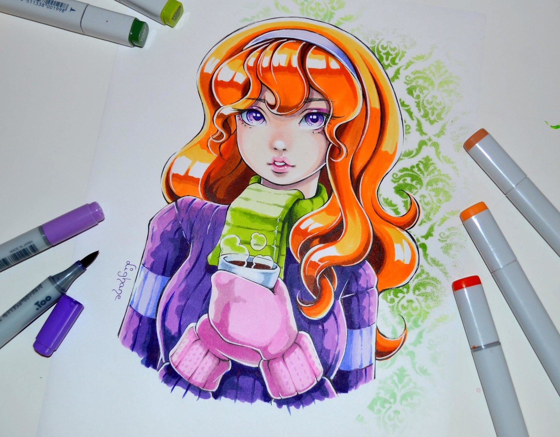 Рисунки маркерами copic