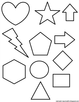 Раскраска геометрические фигуры для детей