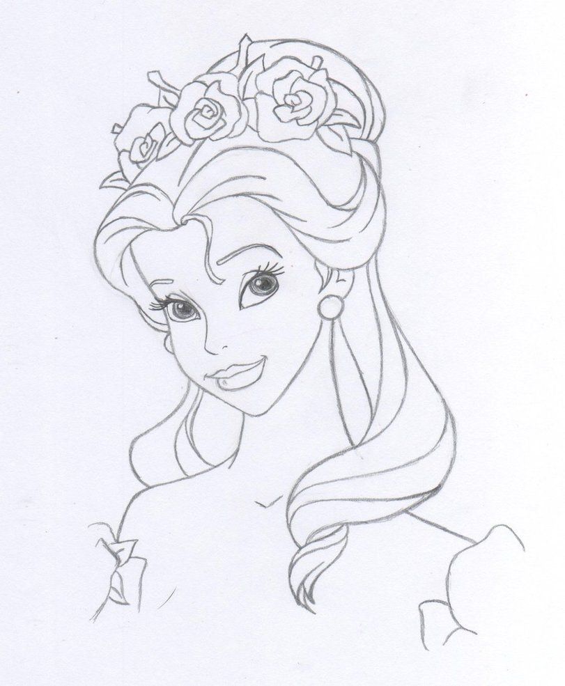 Легкая принцесса. Бель принцесса Дисней срисовать. Дисней Наброски Бель. Принцесса карандашом. Принцесса рисунок.